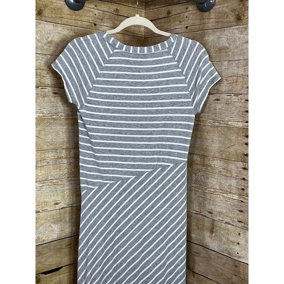 ATHLETA MAKAI ATHLEISURE CASUAL CLASSIC EVERYDAY WEAR STRETCH STRIPED MAXI DRESS - Picture 3 of 6